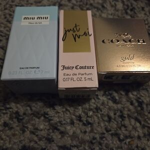 3 miniature fragrances